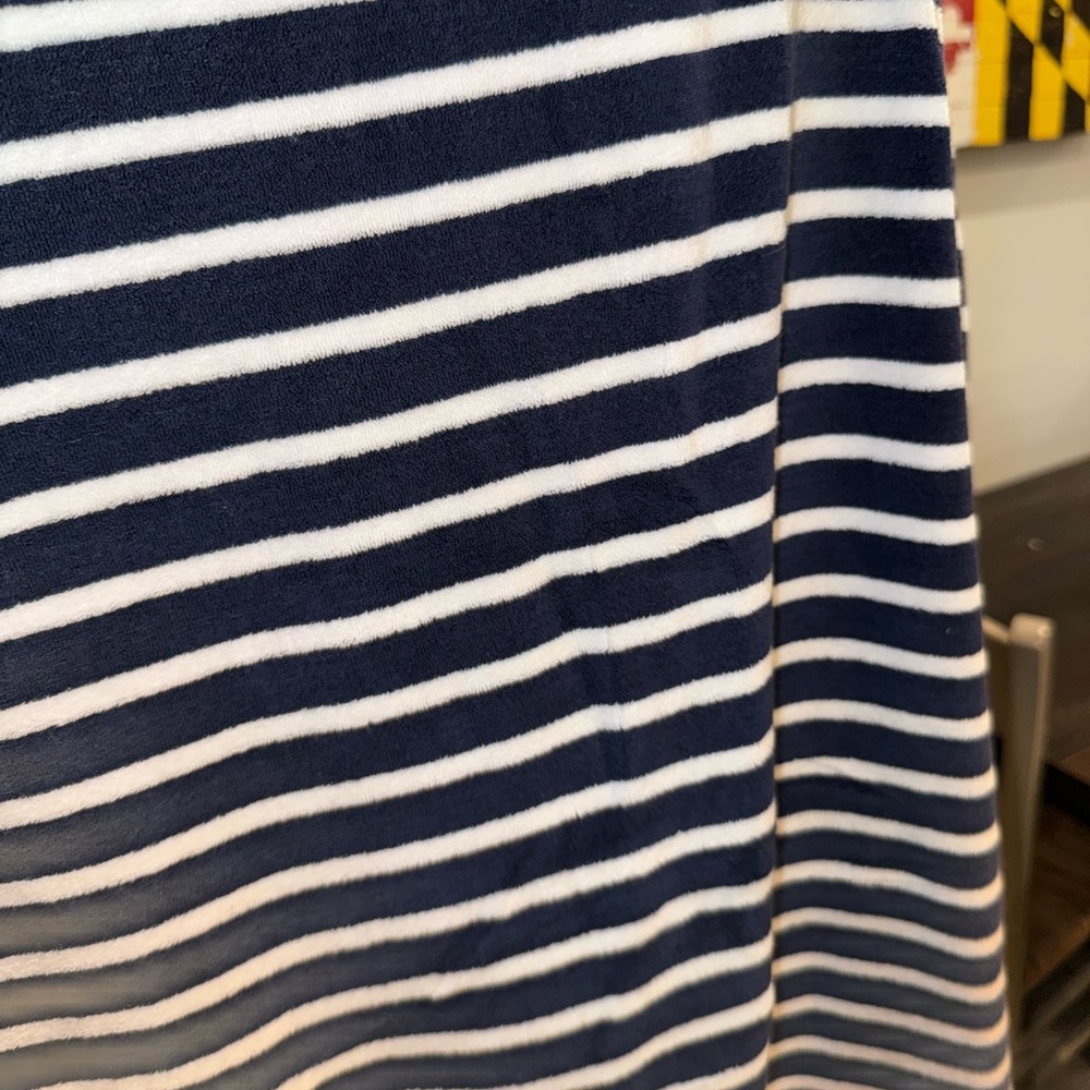 Boden Navy and White Striped Top with Button Accents - Picture 6 of 6